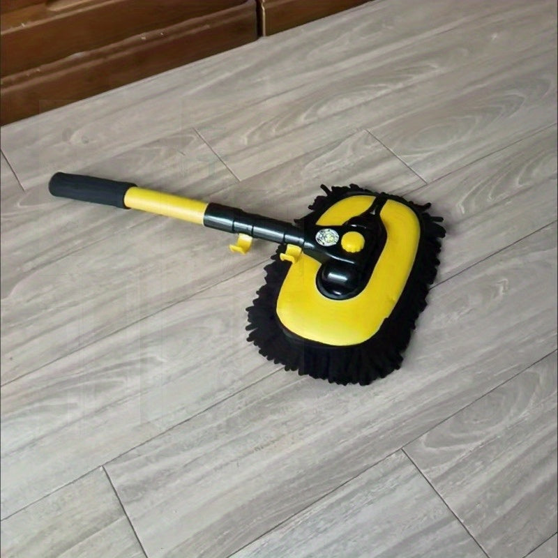 Premium avtomobil yuvish mopi yumshoq tuklar bilan - chizishdan himoyalangan, oson kirish uchun cho'ziladigan tutqich, mustahkam zanglamaydigan po'latdan yasalgan, shenil mikroto'qima cho'tkasi, oshxona va ovqat xonasi tozalash uchun mukammal.