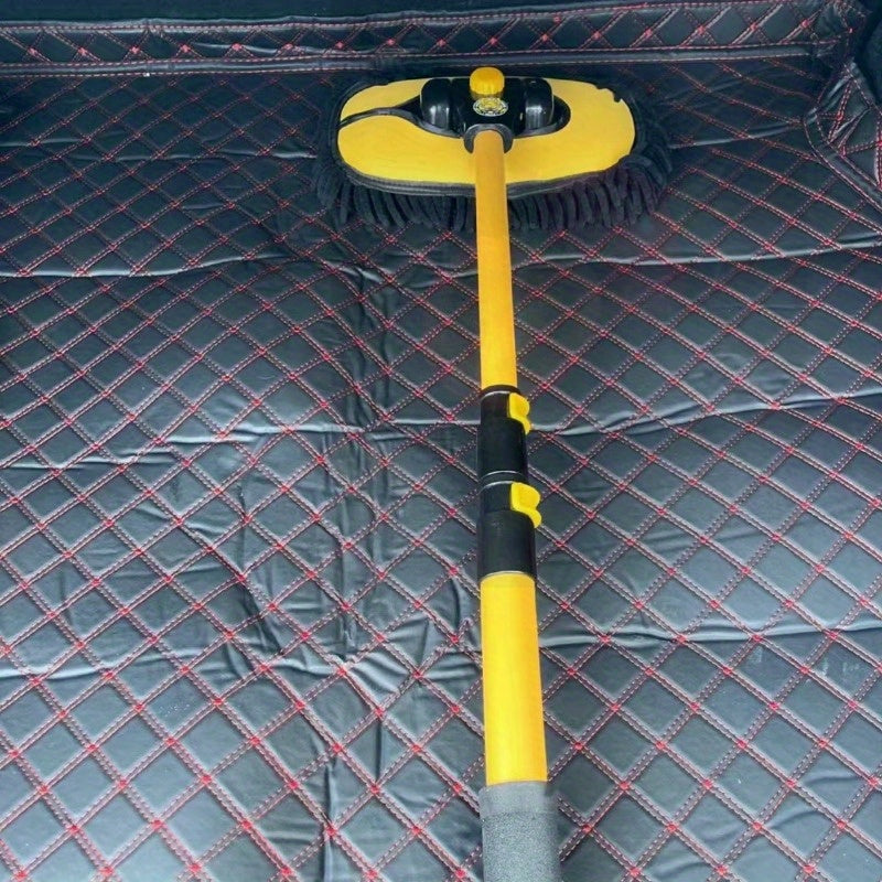 Mopa telescópica para lavado de coches con cerdas suaves, mango de aluminio, diseño compacto