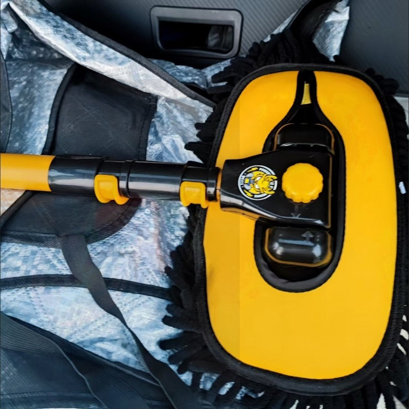 Mopa de lavado de coches telescópica de aluminio con cerdas suaves y mango extendido