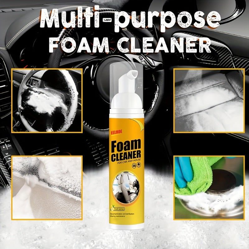 Multi-Purpose Foam Car Upholstery Cleaner Safe for Plastic Stains Seat and Steering Wheel
