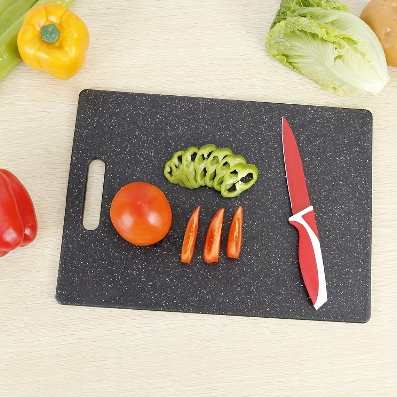 Set of 3 Plastic Cutting Boards with Handles for Meal Prep and Kitchen Use