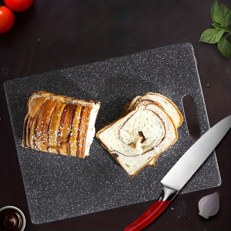 Set of 3 Plastic Cutting Boards with Handles for Meal Prep and Kitchen Use