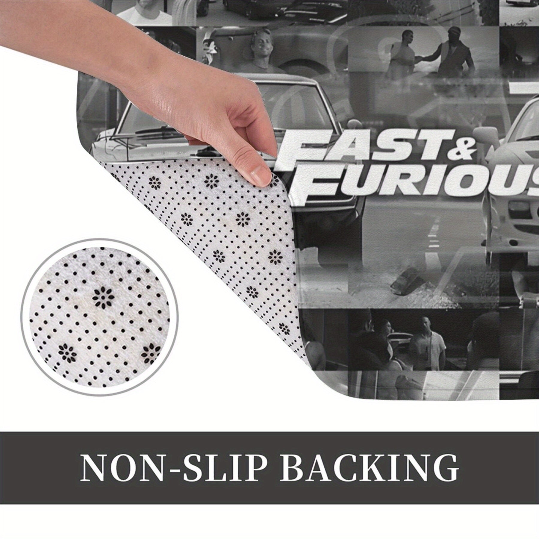 "Yuz bermaydigan Fast & Furious filmiga oid doormat, yashash xonasi, yo'l, uy uchun Rojdestvo bezaklari - Mashinada yuvish mumkin, yengil - 2.16m² dan katta yoki eng uzun tomoni 1.8M dan uzun joylar uchun mos"