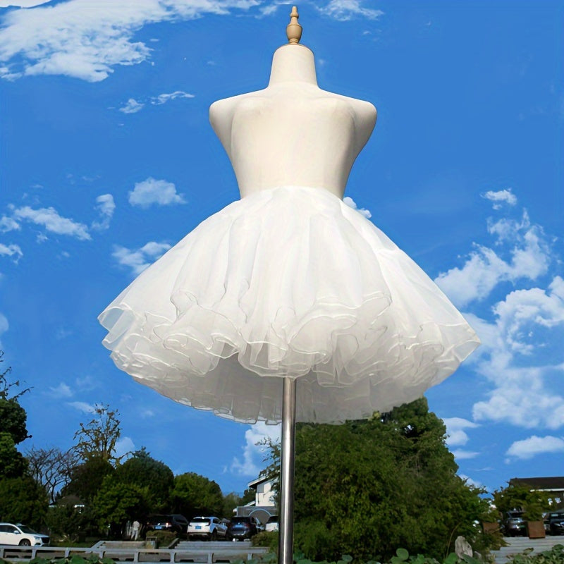 Women’s Soft Tulle Petticoat Skirt with 4 Layers and Boneless Design