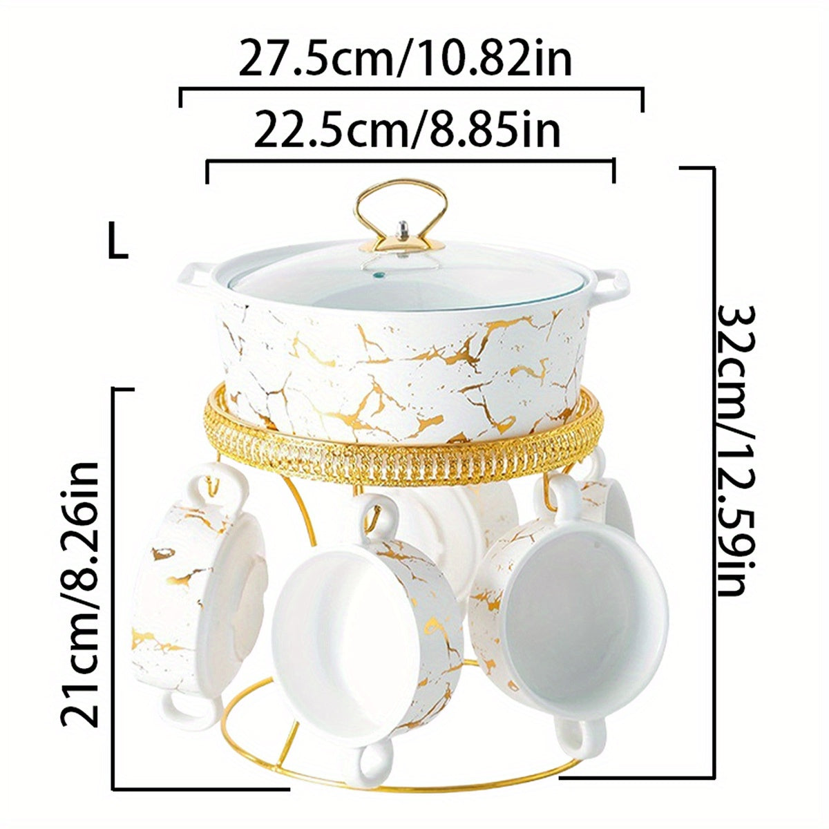 Этот керамический набор столовой посуды включает 7 предметов, таких как тарелки, противень и термостойкие кастрюли для хлеба, индейки, сыра и пиццы. Он идеально подходит для мероприятий на свежем воздухе, свадеб, вечеринок, подарков и праздничных встреч.