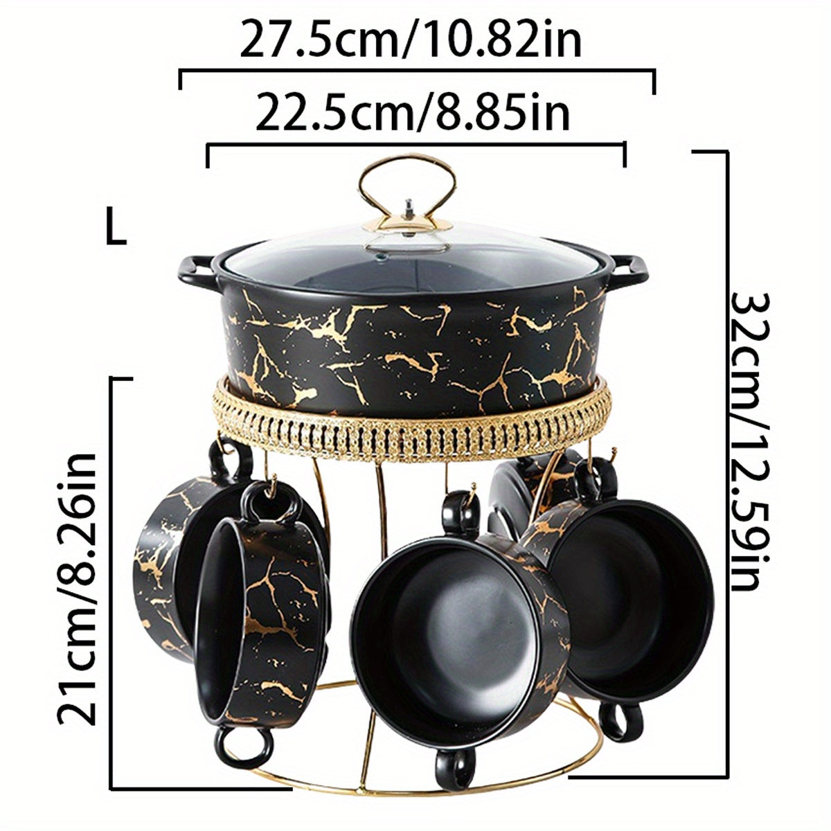 Этот керамический набор столовой посуды включает 7 предметов, таких как тарелки, противень и термостойкие кастрюли для хлеба, индейки, сыра и пиццы. Он идеально подходит для мероприятий на свежем воздухе, свадеб, вечеринок, подарков и праздничных встреч.