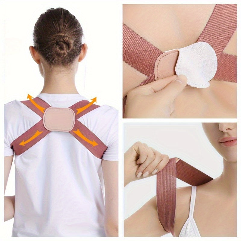Women's Black Breathable Posture Corrector Support Belt for Spine Alignment