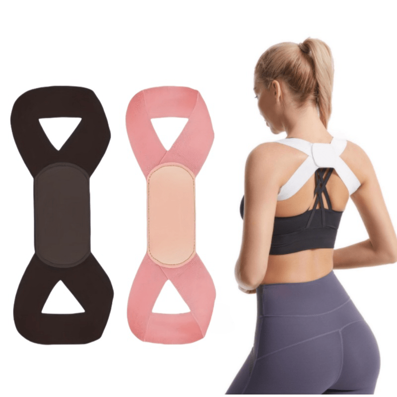 Women's Black Breathable Posture Corrector Support Belt for Spine Alignment