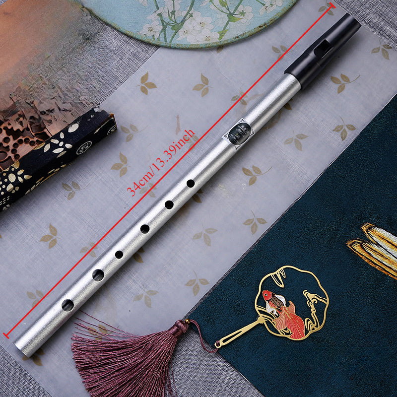 Beginners uchun qora yoki oltin rangdagi C va D uchun alyuminiy qotishmasidan tayyorlangan bambuk naychasi