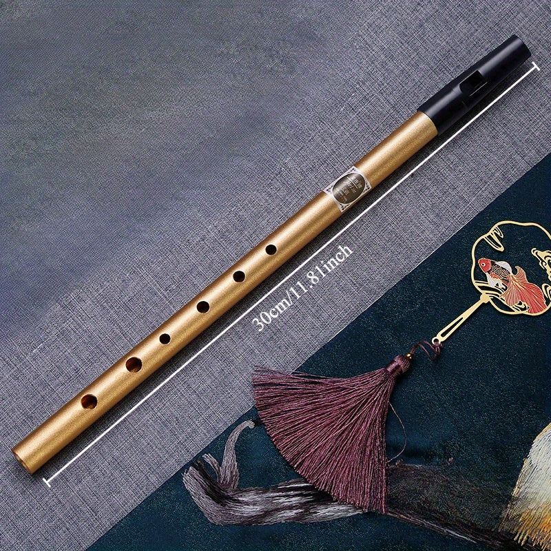 Beginners uchun qora yoki oltin rangdagi C va D uchun alyuminiy qotishmasidan tayyorlangan bambuk naychasi