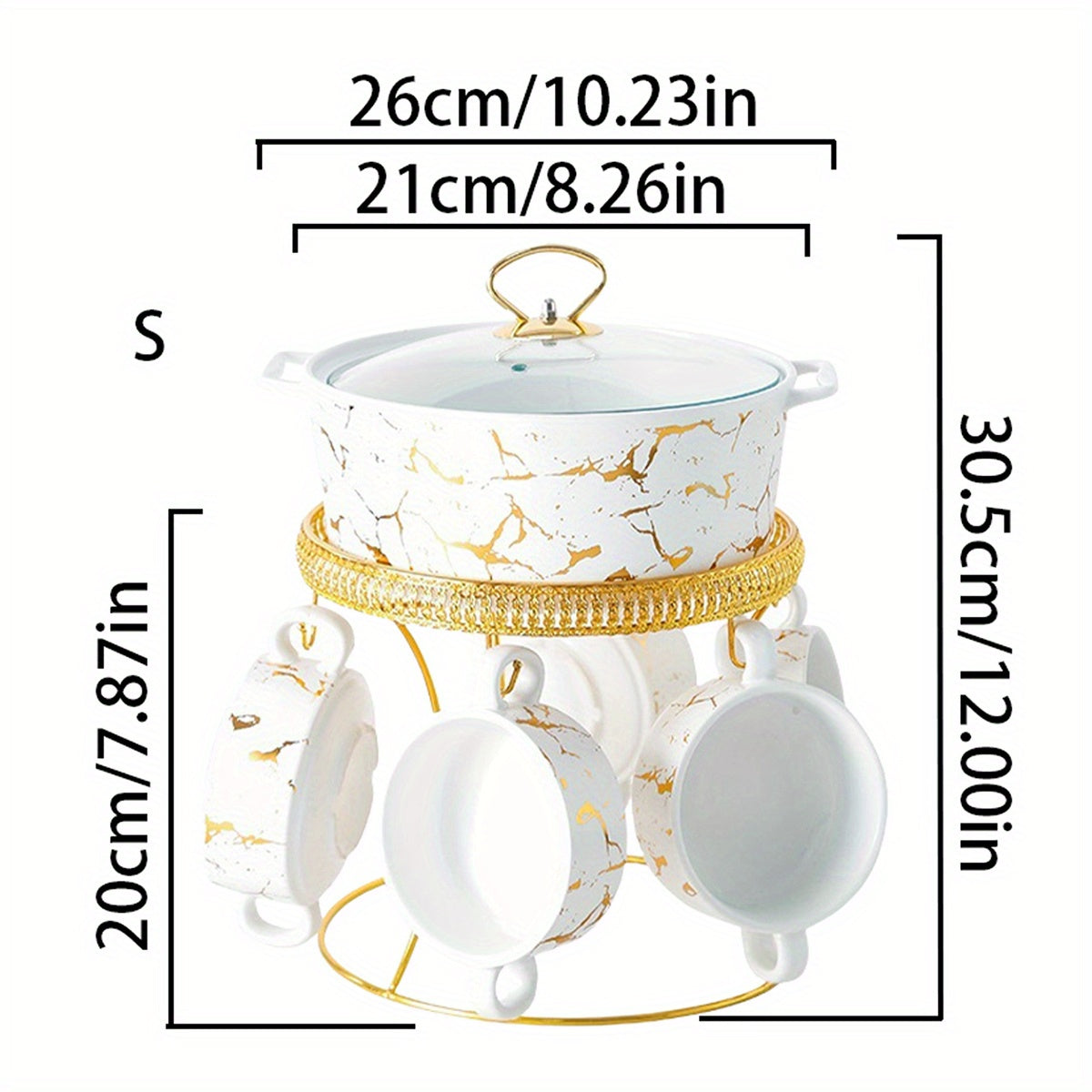 Керамический набор столовой посуды из 7 предметов - тарелки, противень и изолированные кастрюли для хлеба, индейки, сыра, пиццы. Идеально подходит для мероприятий на открытом воздухе, свадеб, вечеринок, подарков и праздников.