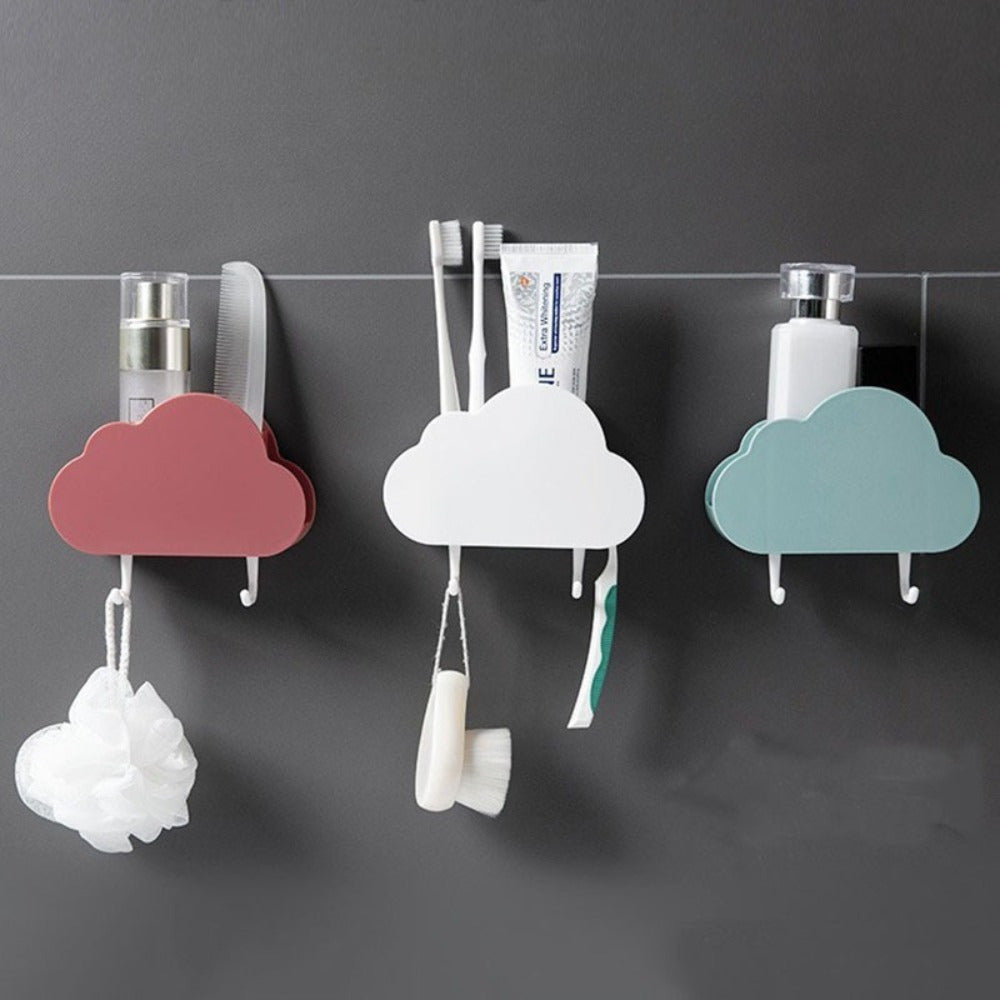 Organizador de almacenamiento multifuncional de pared para mando, teléfono y gancho de baño