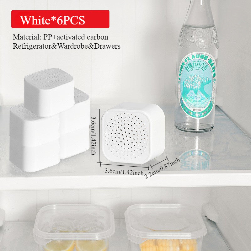 Activated Carbon Odor Eliminator Pack of 6 Non-Electric Air Purifier for Refrigerator Kitchen Bedroom Wardrobe