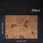 Hojas de papel encerado antiadherente para envolver alimentos, desechables, 12x12 pulgadas