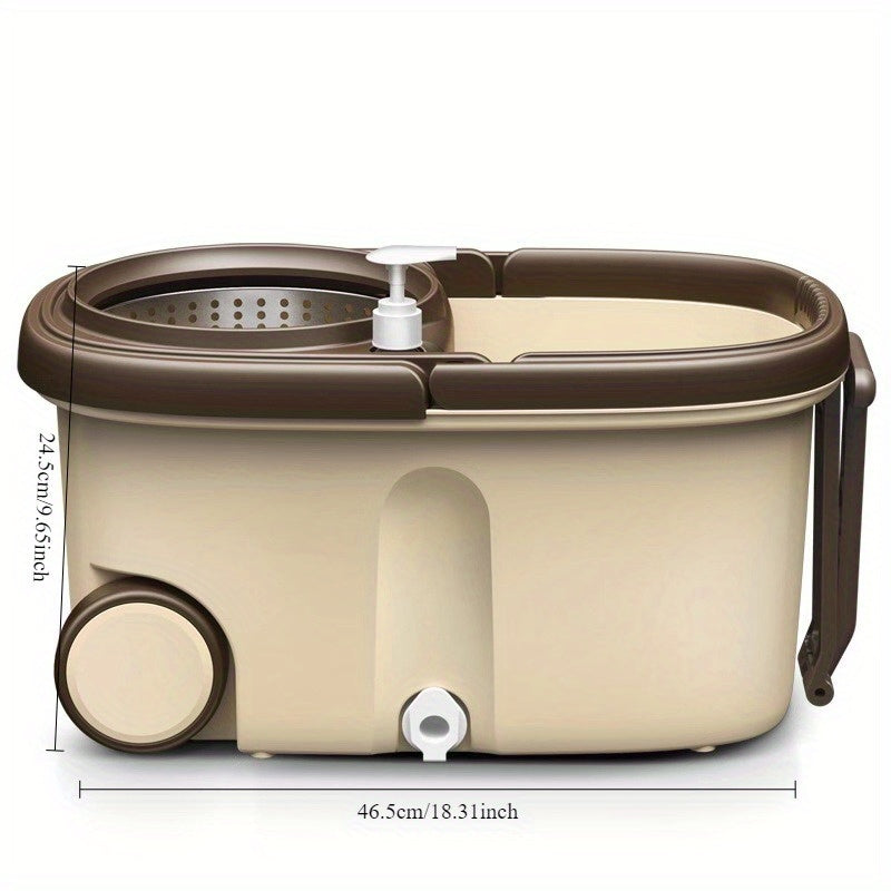 G'ildirakli Mop va Chelak To'plami, Yashash Xonasi uchun Aylanadigan Mop, Tez Siqish Chelak Tizimi, Samarali Pol Tozalash To'plami