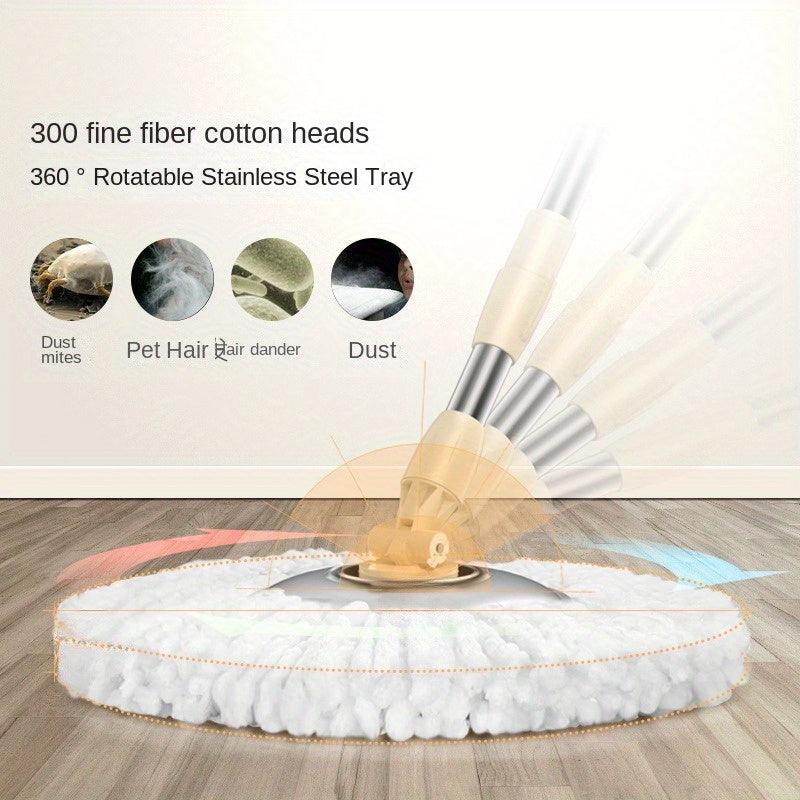 G'ildirakli Mop va Chelak To'plami, Yashash Xonasi uchun Aylanadigan Mop, Tez Siqish Chelak Tizimi, Samarali Pol Tozalash To'plami