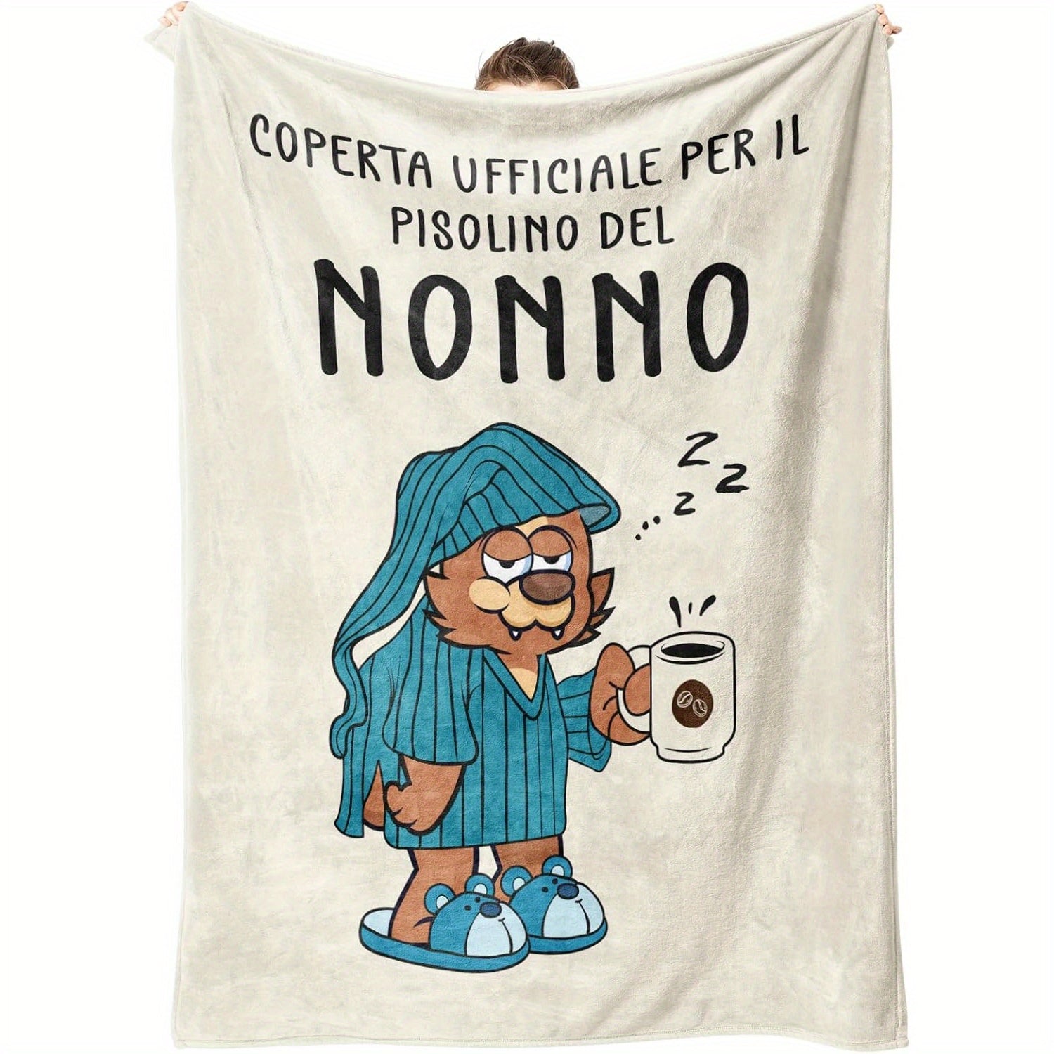 Теплый и мягкий фланелевый плед в итальянском стиле - идеальный подарок для дедушки, прекрасно подходит для дивана, кровати, офиса и путешествий - многофункциональный для комфорта круглый год