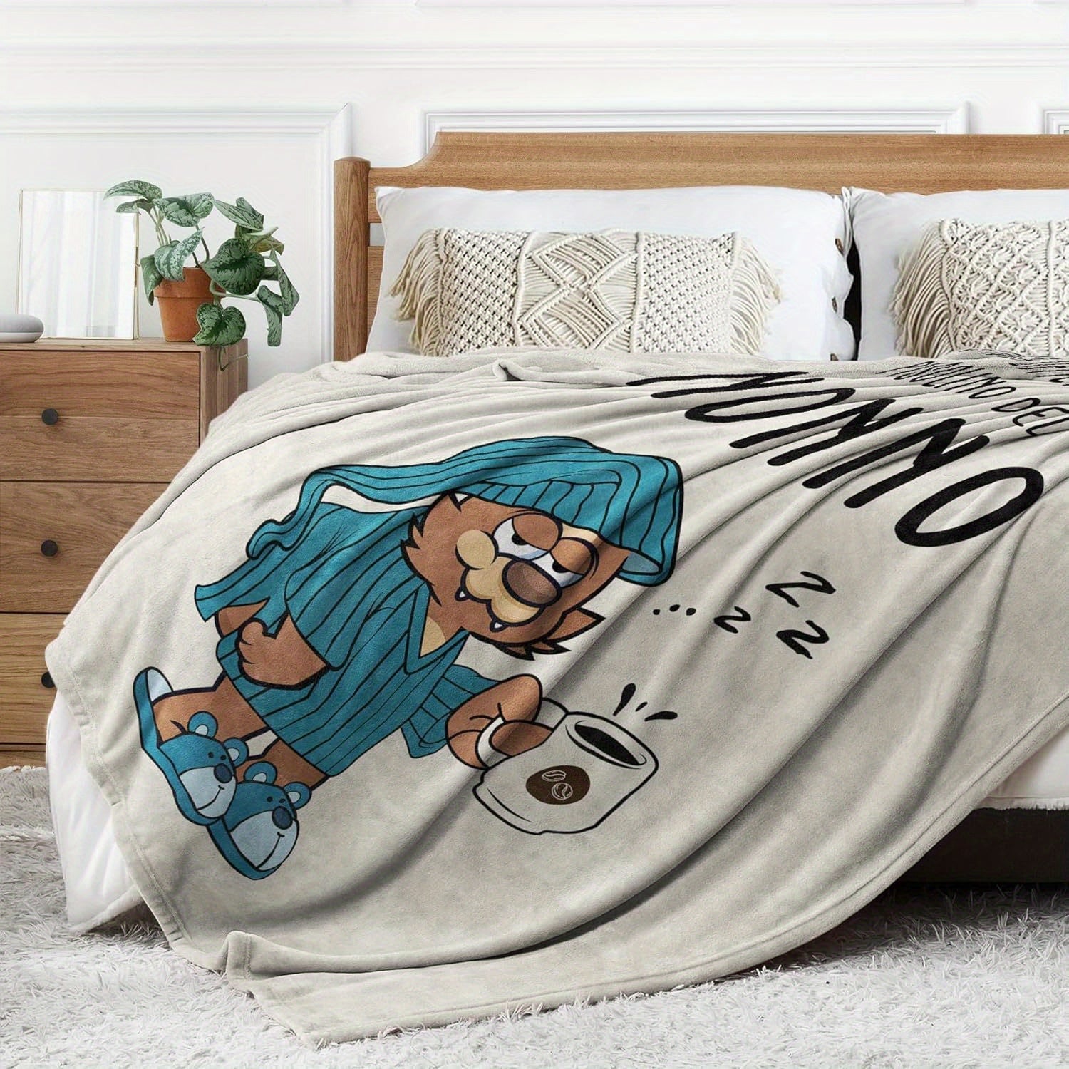 Теплый и мягкий фланелевый плед в итальянском стиле - идеальный подарок для дедушки, прекрасно подходит для дивана, кровати, офиса и путешествий - многофункциональный для комфорта круглый год