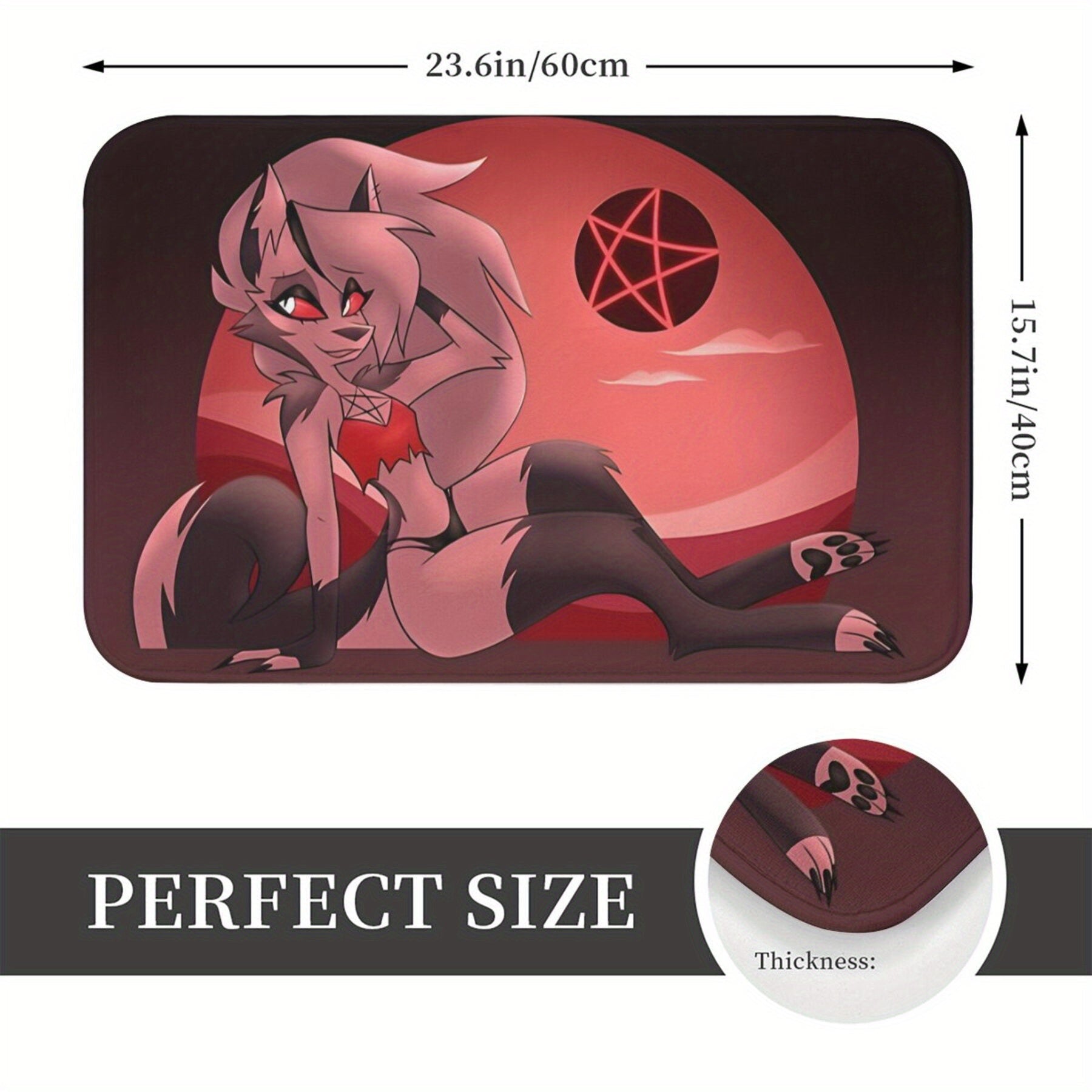 Anime Personaj Polyester Doormat Qattiq yopishmaydigan ichki hammom matosi to'rtburchak yengil