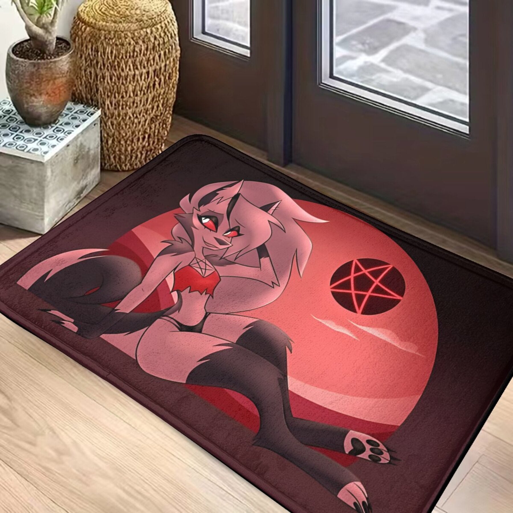 Anime Personaj Polyester Doormat Qattiq yopishmaydigan ichki hammom matosi to'rtburchak yengil