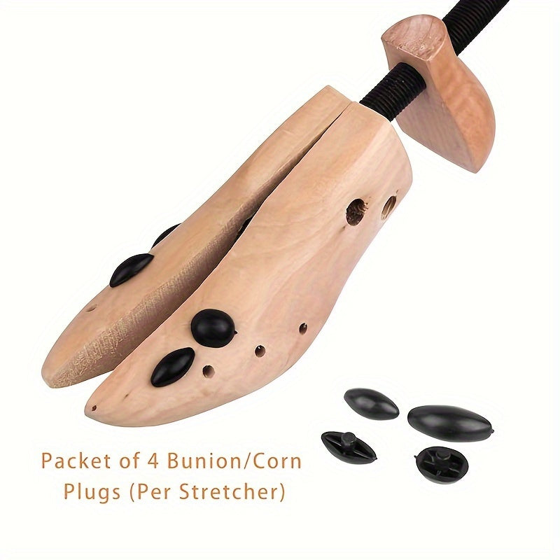 Keng oyoqlar uchun yog'och poyabzal kengaytirgichi, uniseks, qulay moslashuv, quvvat talab qilmaydi, bir nechta o'lchamlarda mavjud.