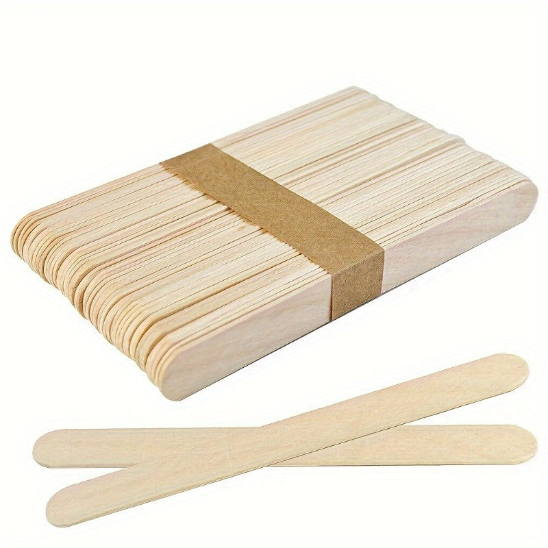 200PCS Natural Wooden Wax Sticks Hair Removal Exfoliation DIY Strips