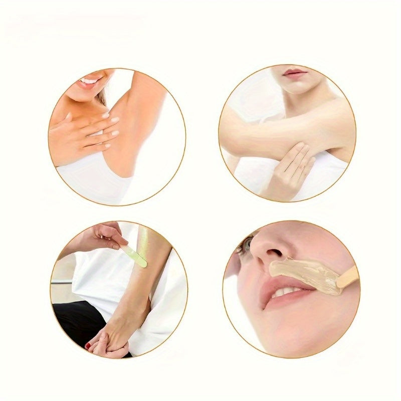200PCS Natural Wooden Wax Sticks Hair Removal Exfoliation DIY Strips