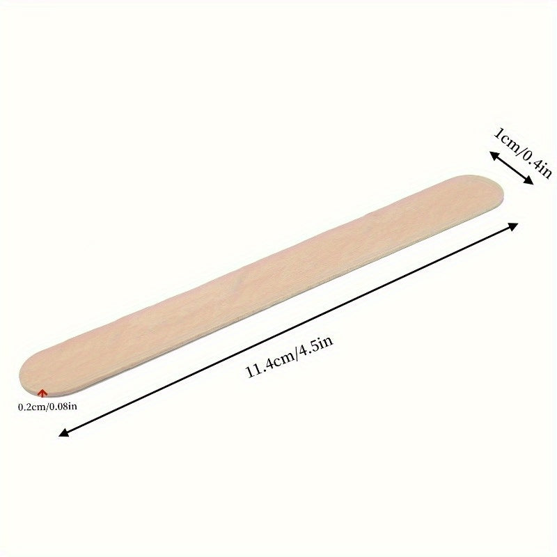 200PCS Natural Wooden Wax Sticks Hair Removal Exfoliation DIY Strips
