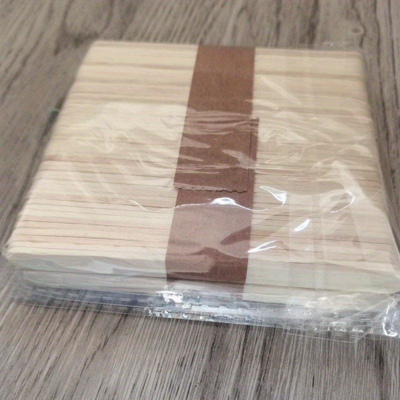 200PCS Natural Wooden Wax Sticks Hair Removal Exfoliation DIY Strips