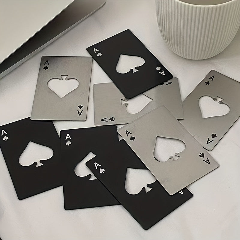 Metal Playing Card Bottle Opener for Home Bar Weddings Gifts