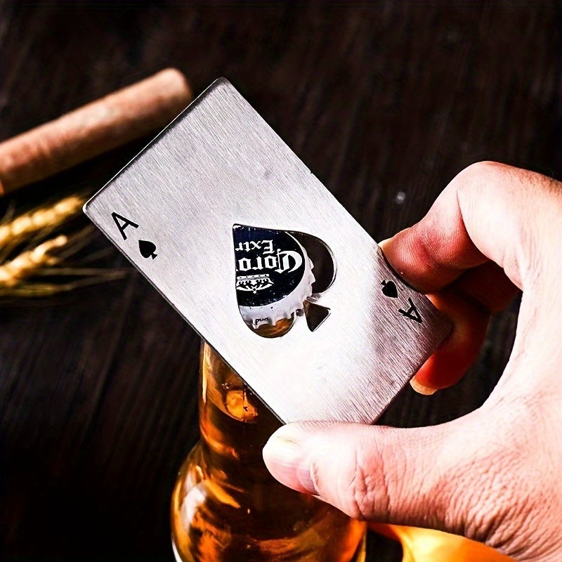 Metal Playing Card Bottle Opener for Home Bar Weddings Gifts