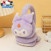 Уютные вязаные зимние наушники для женщин с милыми мультяшными персонажами Sanrio - Помпом Пурин, Синнаморолл, МайМелоди, Куроми