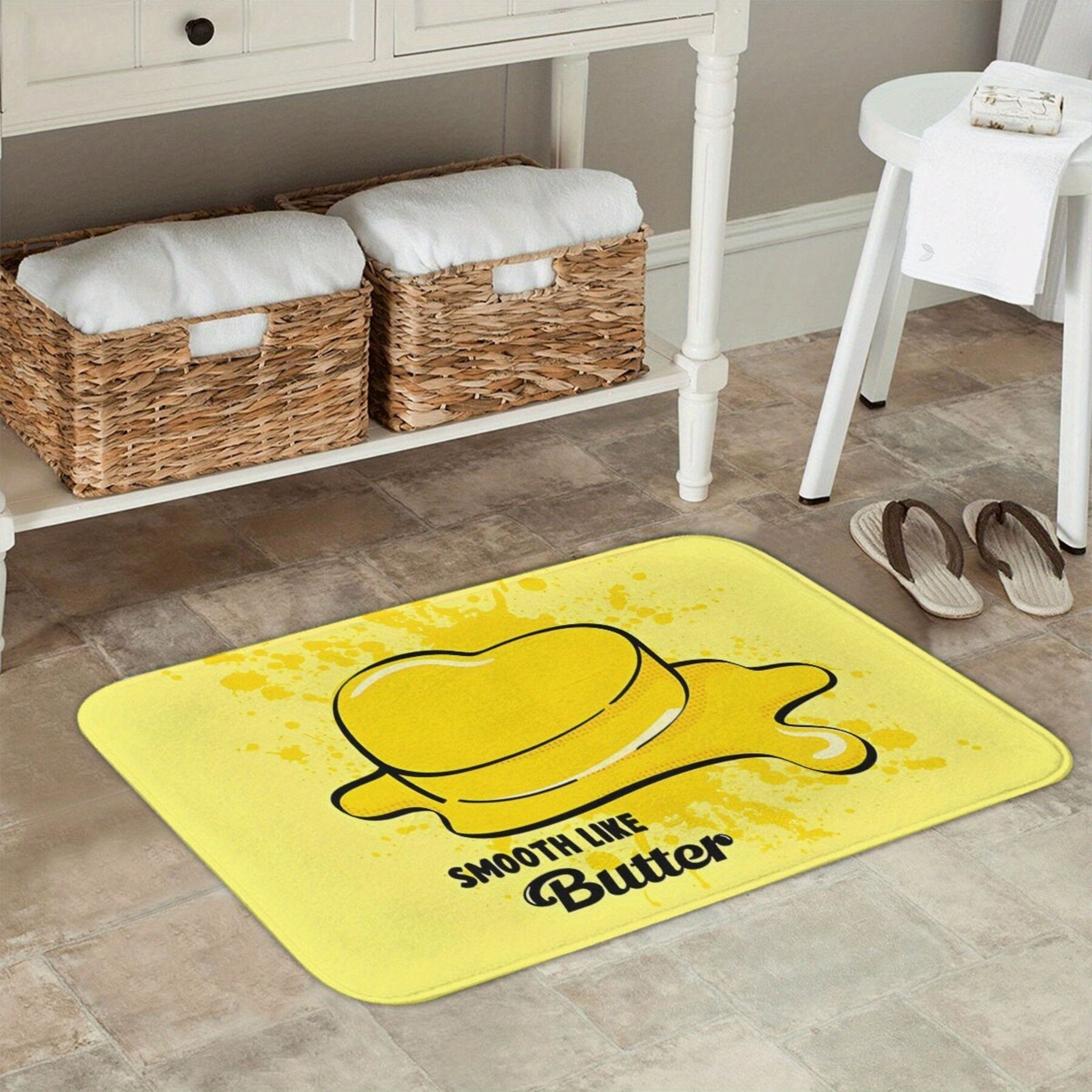 Kpop Hammom matosi Polyester non-slip yuviladigan uy bezaklari