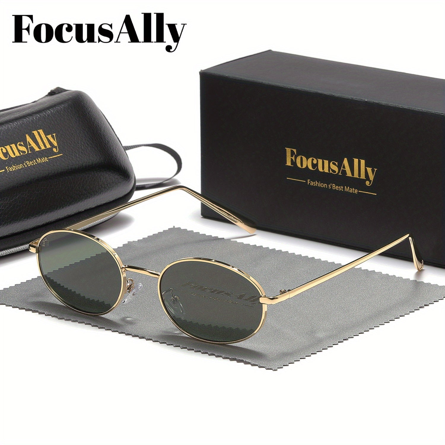 Retro Elliptical Punk Metal Fashion Glasses Unisex Decorative Eyeglasses