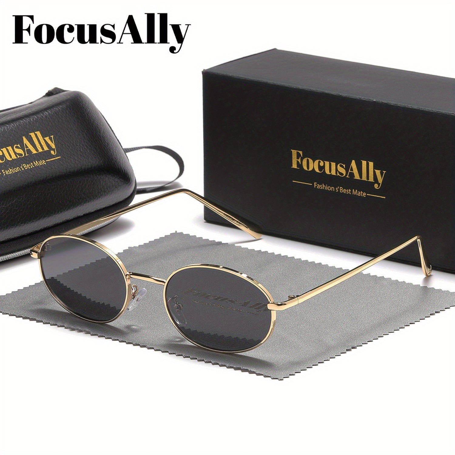 Retro Elliptical Punk Metal Fashion Glasses Unisex Decorative Eyeglasses