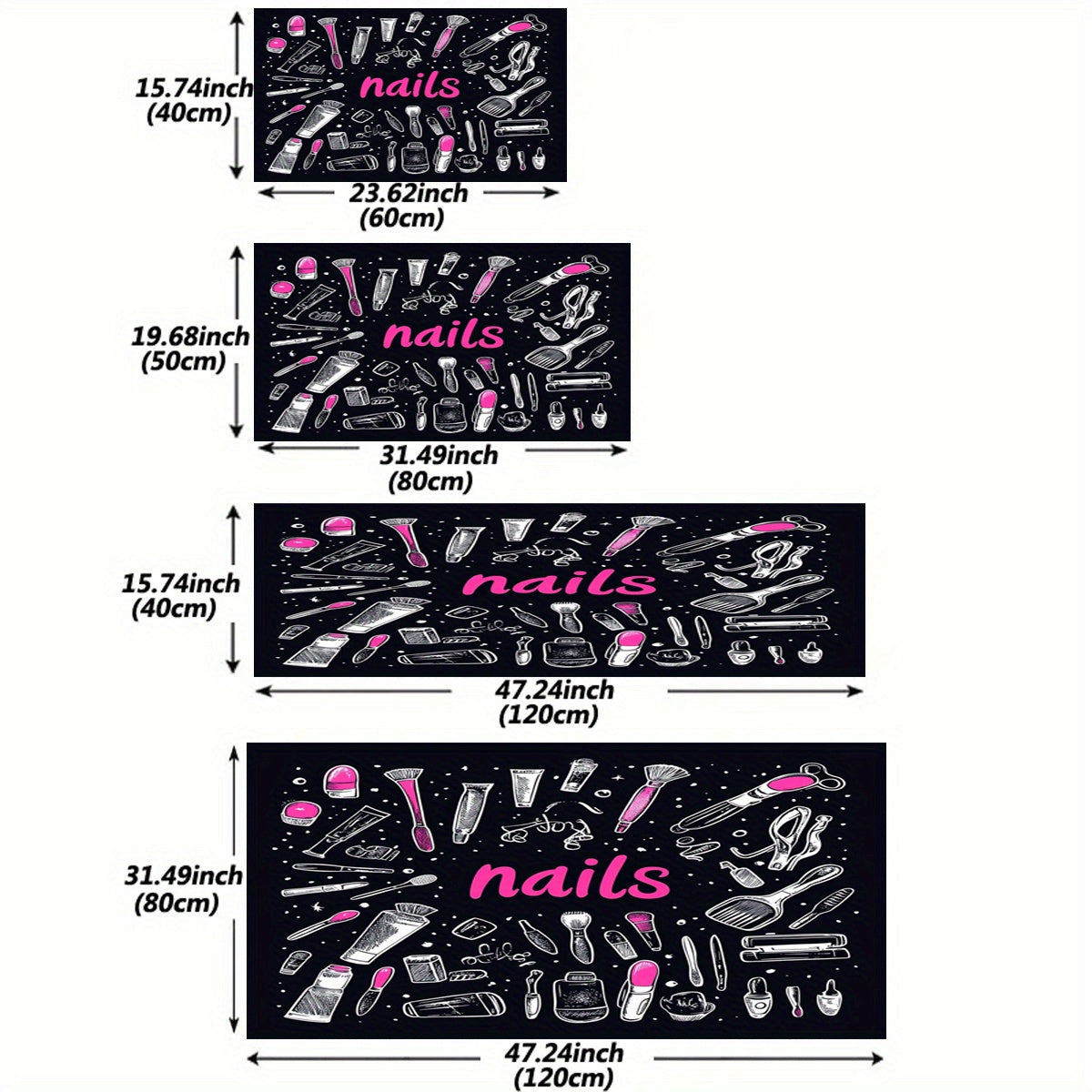 Polyester Doormat 1PC Rectangle Rug Anti-Slip Fade Resistant Moisture Barrier for Entrance Bedroom Living Room