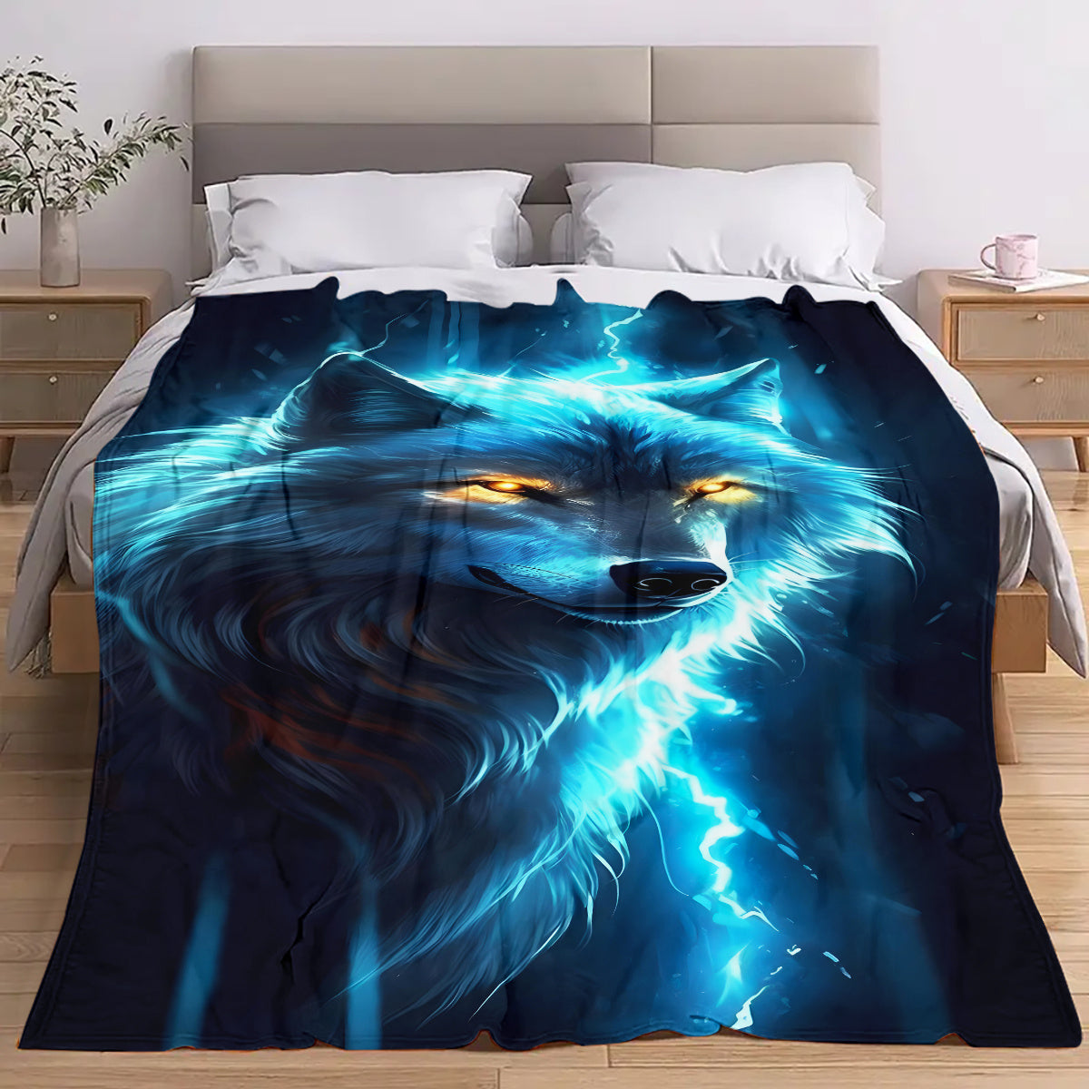Lightweight Flannel Blanket for All Seasons Digital Print 127x152 cm