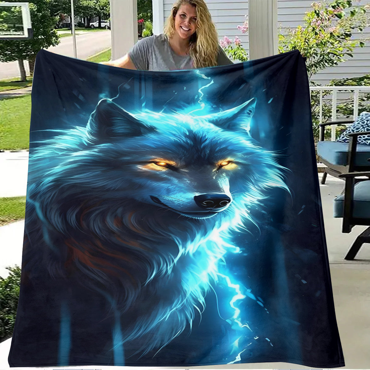 Lightweight Flannel Blanket for All Seasons Digital Print 127x152 cm