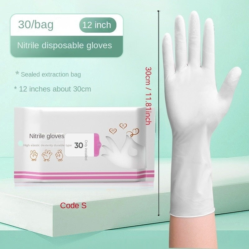 Ayollar uchun qo'l yuvish - suv o'tkazmaydigan, kukunsiz, antibakterial; oshxona, hammom, hojatxona uchun ideal; qulay moslik uchun moslashuvchan va silikonli, mustahkam nitril oziq-ovqat darajasidagi idish yuvish qo'lqoplari.