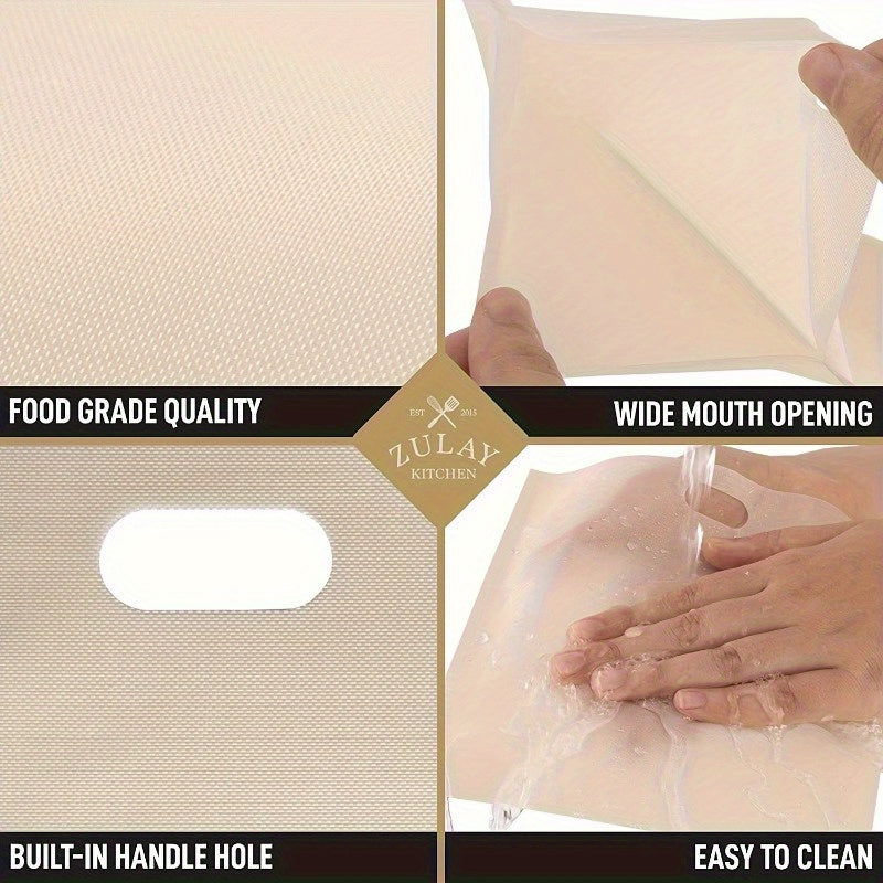 5 ta qayta ishlatiladigan yopishmaydigan toster sumkalar to'plami 6.3x6.5 dyuym, qovurilgan pishloq, pizza, panini uchun