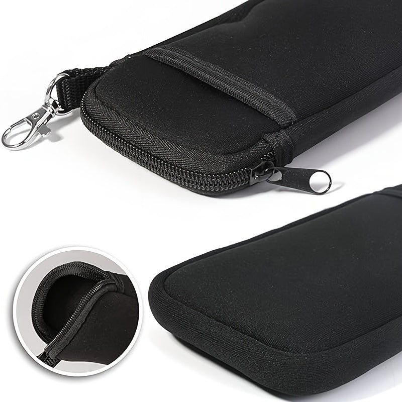 Neoprene Glasses Case with Zipper and Carabiner Lightweight Double Glasses Holder