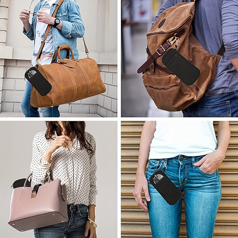 Neoprene Glasses Case with Zipper and Carabiner Lightweight Double Glasses Holder