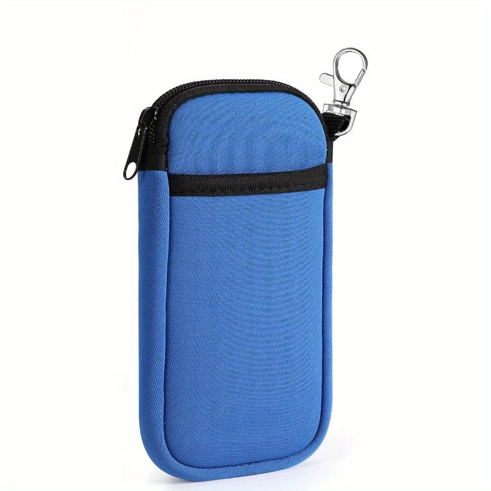 Neoprene Glasses Case with Zipper and Carabiner Lightweight Double Glasses Holder