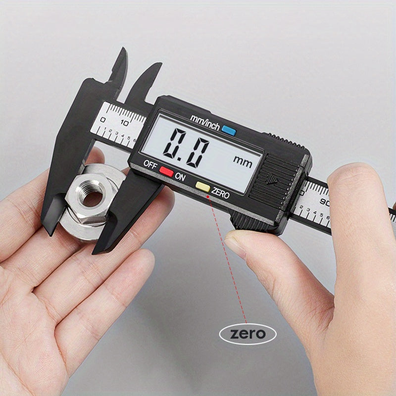 Digital Caliper with LCD Screen Triangular Scale Ruler High Precision Carbon Fiber Plastic