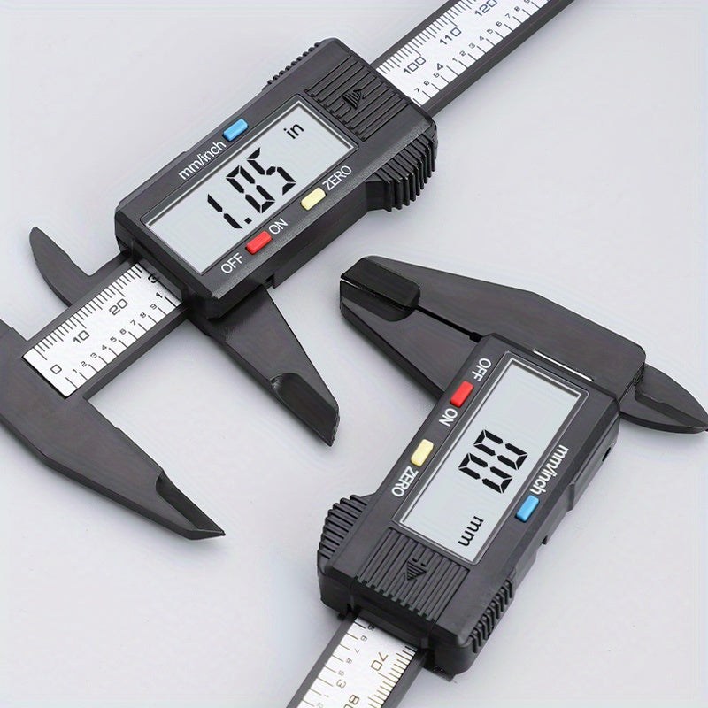 Digital Caliper with LCD Screen Triangular Scale Ruler High Precision Carbon Fiber Plastic
