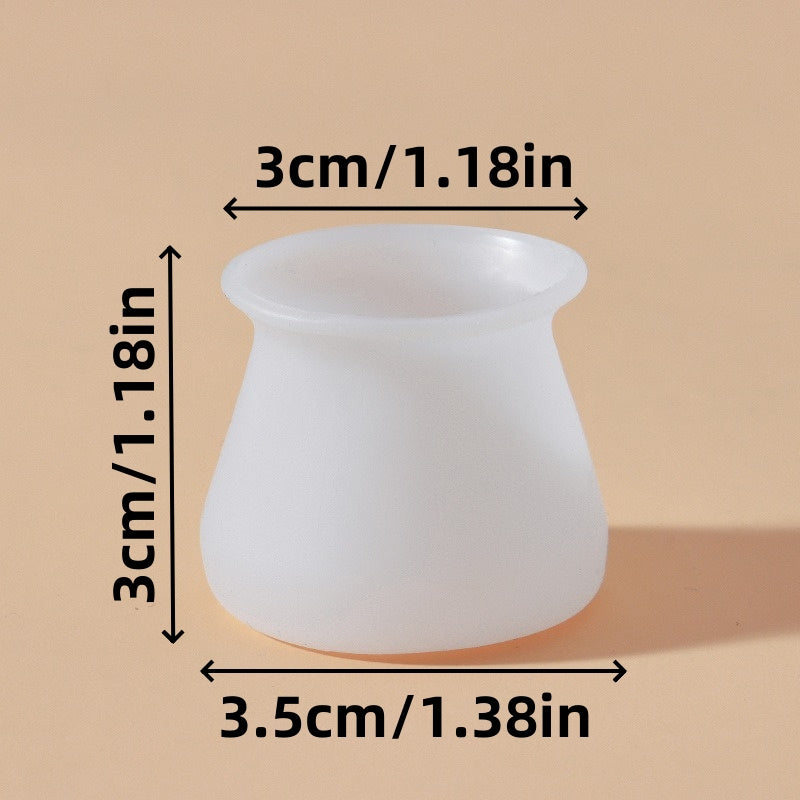 Mebel oyoqlari uchun mustahkam oq silikondan qoplamalar - barqarorlik va xavfsizlik uchun yaxshilangan ushlash, chizish va sirpanishdan himoya qiladi, uylar va ofislar uchun ichki va tashqi foydalanish uchun mukammal.