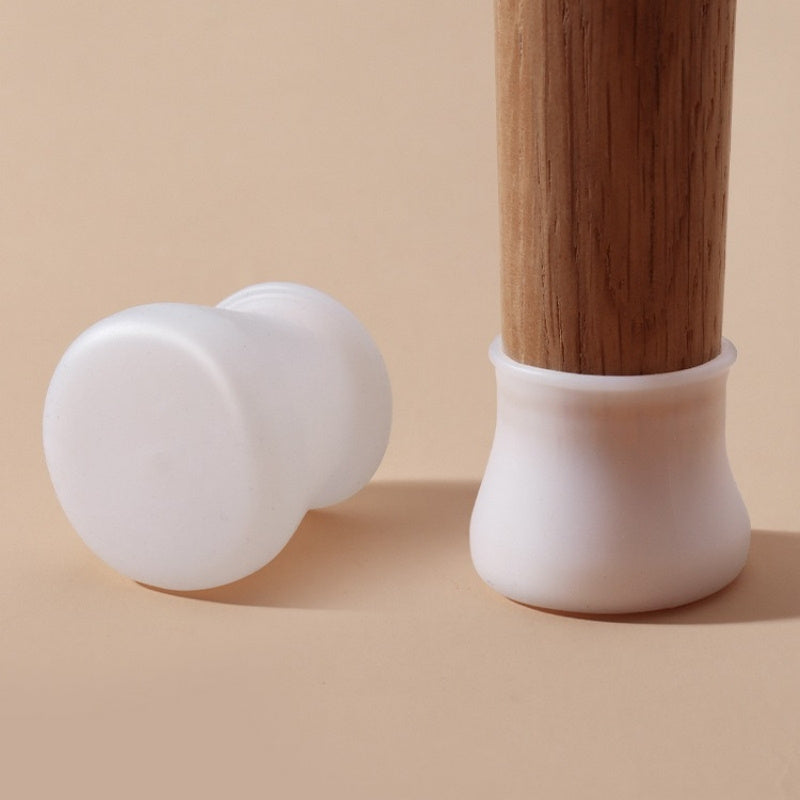 Mebel oyoqlari uchun mustahkam oq silikondan qoplamalar - barqarorlik va xavfsizlik uchun yaxshilangan ushlash, chizish va sirpanishdan himoya qiladi, uylar va ofislar uchun ichki va tashqi foydalanish uchun mukammal.