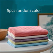 Set of 5 Glass Cleaning Cloths for Windows Mirrors Screens Streak-Free