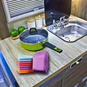 5pcs Glass Wiping Cloths for Mirrors Windows Screens Streak-Free Reusable