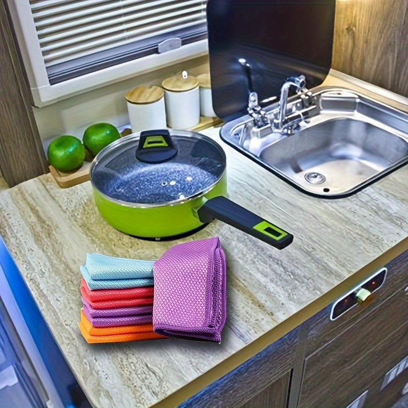 5pcs Glass Wiping Cloths for Mirrors Windows Screens Streak-Free Reusable